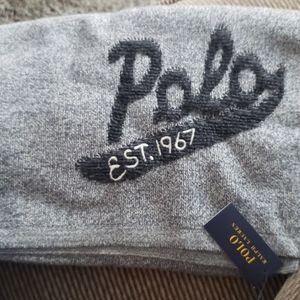 Polo Ralph Lauren Merino Wool Scarf Blue Gray